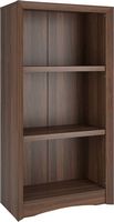 CorLiving - Quadra 2-Shelf Bookcase - Walnut - Angle