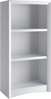 CorLiving - Quadra Collection 3 Shelf Floor-Standing Bookcase - White - Angle