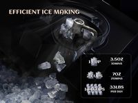 Ecozy - 33 lb. Countertop Nugget Ice Maker with Self-Cleaning Ice Machine, Chewable Pellet Ice Da... - Angle