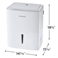 Frigidaire - 35 Pint 6.8 Quart Bucket Capacity Smart Dehumidifier - White - Angle