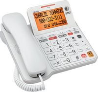 AT&T - CL4940 Corded Phone with Digital Answering System - White - Angle