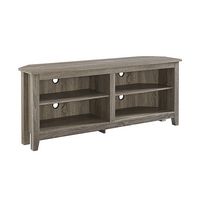 Walker Edison - Corner Open Shelf TV Stand for Most Flat-Panel TV's up to 60