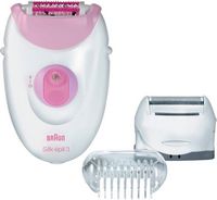 Braun Silk-épil 3, Epilator for Women for Long-Lasting Hair Removal, White/Pink - White/Pink - Angle
