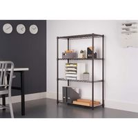 TRINITY - 4-Tier | 36x14x54 | Commercial Wire Shelving | NSF | w/Liners | - Dark Bronze - Angle