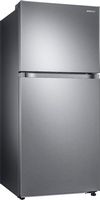 Samsung - 17.6 cu. ft. Top-Freezer Refrigerator with FlexZone - Stainless Steel - Angle