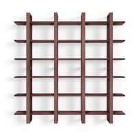 Burrow - Index Hardwood 18-Shelf Bookshelf - Walnut - Angle