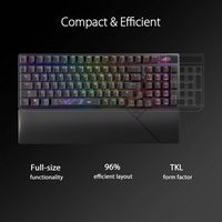 ASUS - ROG Strix Scope II 96 Full Size Wireless Mechanical Gaming Keyboard with Hot-Swappable ROG... - Angle