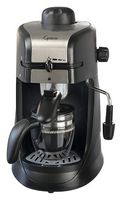 Capresso - Steam PRO 4-Cup Coffee Maker and Espresso Machine with  Milk Frother - Black/Stainless... - Angle