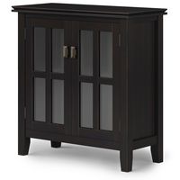 Simpli Home - Artisan Low Storage Cabinet - Hickory Brown - Angle