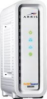 ARRIS - SURFboard SB8200 32 x 8 DOCSIS 3.1 Gig-Speed Cable Modem - White - Angle