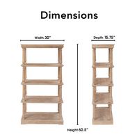 Finch - Maxwell 4-Tier Bookshelf - Natural - Angle