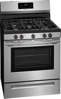 Frigidaire - Self-Cleaning Freestanding Gas Range - Stainless Steel - Angle