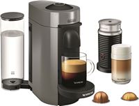 Nespresso - Vertuo Plus Coffee and Espresso Maker by De'Longhi with Aeroccino Milk Frother - Gray - Angle