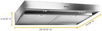 Whirlpool - 30 inches - Convertible - Under cabinet Range Hood - Stainless Steel - Angle