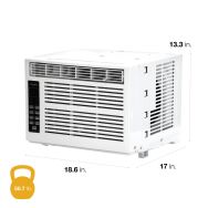Whirlpool - 350 Sq. Ft. 8,000 BTU Window Air Conditioner - White - Angle