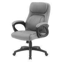 OSP Home Furnishings - Faux Leather Manager's Chair - Taupe/ Grey - Angle