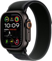 Apple Watch Ultra 2 (GPS+Cellular) 49mm Titanium Case with Black Trail Loop - M/L - Black - (2024) - Angle