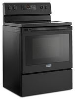 Maytag - 5.3 Cu. Ft. Self-Cleaning Freestanding Electric Range with Precision Cooking System - Black - Angle