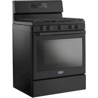 Maytag - 5.0 Cu. Ft. Self-Cleaning Freestanding Gas Range - Black - Angle