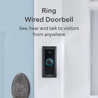 Ring - Wi-Fi Video Doorbell - Wired - Black - Angle