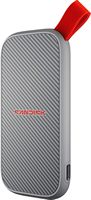SanDisk - 2TB External USB 3.2 Gen 2 Type C Portable SSD - Gray - Angle