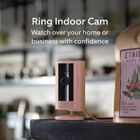 Ring - Indoor Plug-In 1080p Security Camera (2nd - Generation) with Privacy cover - Blush - Angle