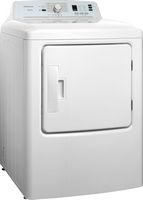 Insignia™ - 6.7 Cu. Ft. Electric Dryer with Sensor Dry and My Cycle Memory - White - Angle