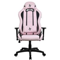 Arozzi - Torretta Supersoft Upholstery Fabric Gaming Chair - Pink - Angle