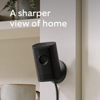 Ring - Indoor Cam Plus, Plug-In, Retinal 2K for enhanced video quality, 4x Zoom, Low-Light Sight ... - Angle