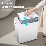 Hisense - 50 Pint 16 quarts Bucket Capacity Lift-Up Dehumidifier - White - Angle
