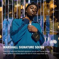 Marshall - Willen II Portable Bluetooth Speaker - Black/Brass - Angle