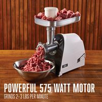 Weston - #8 Electric Meat Grinder & Sausage Stuffer - White - Angle