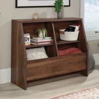 Sauder - Willow Place Bookcase Footboard with Storage Bins - Grand Walnut - Angle