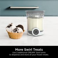 Ninja - Swirl by CREAMi Pints and Lids, 2 Pack - Grey Lids - Angle