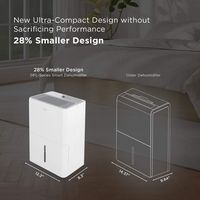 TCL - 25 Pint Smart Dehumidifier - White - Angle
