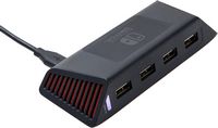 PowerA 4-Port Hi-Speed USB Hub for Nintendo Switch - Black - Angle