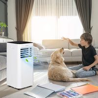 Costway 5000 BTU Portable Air Conditioner Cools up to 250 sq. ft 4-in-1 AC Unit with Cool Fan Deh... - Angle