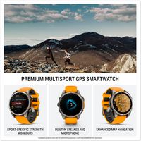 Garmin - fēnix 8 AMOLED Sapphire GPS Smartwatch 47mm Fiber-reinforced polymer - Titanium - Angle