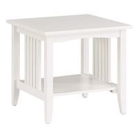 OSP Home Furnishings - Sierra Mission End Table - White Finish - Angle