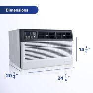 Friedrich - Uni-Fit 8,000 BTU Wall Air Conditioner with Heater with Remote Control Wi-Fi Enabled ... - Angle