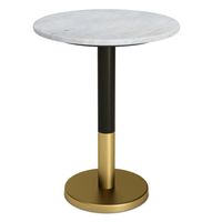 Simpli Home - Evans  Marble Side Table - White - Angle