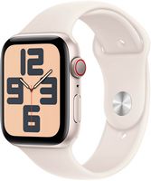 Apple Watch SE 2nd Generation (GPS+Cellular) 44mm Aluminum Case with Starlight Sport Band - M/L -... - Angle