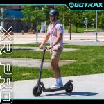 GoTrax - XR PRO Commuting Electric Scooter w/18mi Max Operating Range & 18mph Max Speed - Black - Angle