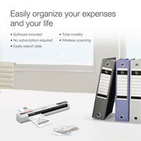 Epson - RapidReceipt RR-70W Wireless Mobile Receipt and Color Document Scanner - White - Angle