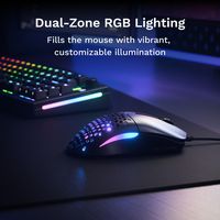 Glorious - Model O Eternal Lightweight Wired Optical Gaming Mouse with Dual-Zone RGB Lighting - W... - Angle