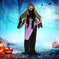 Costway - Lighted and Animated Halloween Decoration 63” Outdoor Animatronic Halloween Vampire - C... - Angle