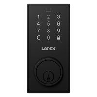 Lorex - Bluetooth Deadbolt Smart Lock with Touchpad - Matte Black - Angle