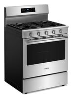 Maytag - 5.0 Cu. Ft. Freestanding Gas Range With No Preheat Air Fry and Air Baking - Stainless Steel - Angle