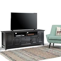 Simpli Home - Amherst 72 inch Solid Wood TV Media Stand in Hickory Brown - Hickory Brown - Angle