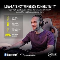 CORSAIR - HS Series HS55 Wireless Gaming Headset for PC, PS5, and Mobile - Carbon - Angle